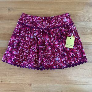 NWT 2022 Kika Vargas for Target Pink Floral Scallop Edge Mini Skirt Size 8